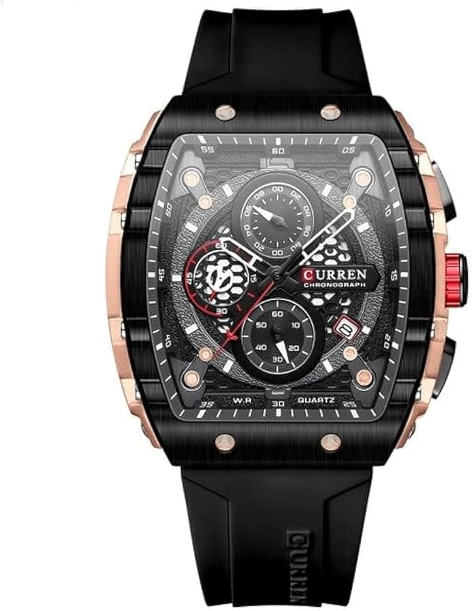 Men's waterproof, Luxury and Stylish chronograph watch with silicone Strap,