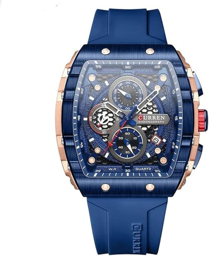 Men's waterproof, Luxury and Stylish chronograph watch with silicone Strap,
