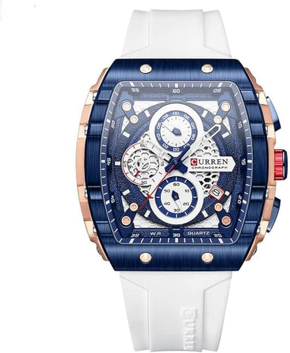 Men's waterproof, Luxury and Stylish chronograph watch with silicone Strap,