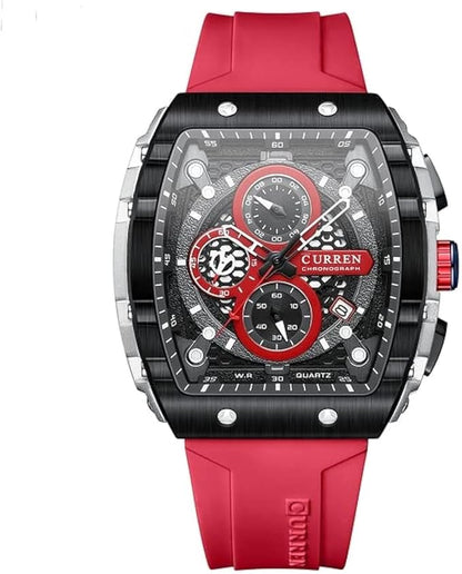 Men's waterproof, Luxury and Stylish chronograph watch with silicone Strap,