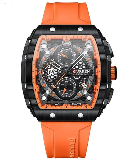Men's waterproof, Luxury and Stylish chronograph watch with silicone Strap,