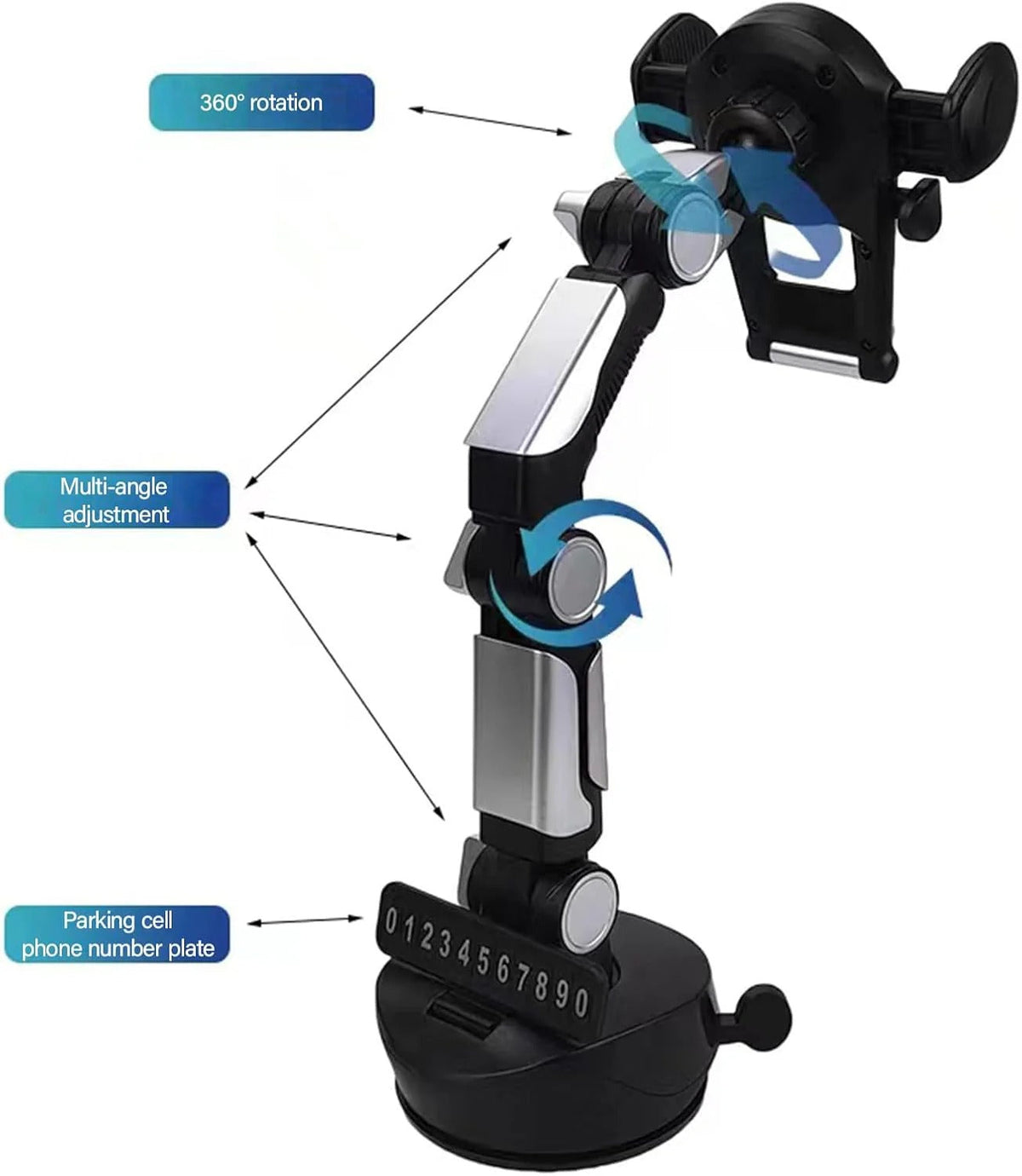🚛 Truck Phone Holder – 360° Adjustable | Strong Grip | Universal Fit