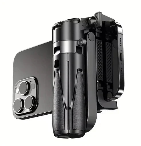 Mini Grip Quadripod with Bluetooth Remote – Portable Tripod Stand for Phone & Vlogging 📸