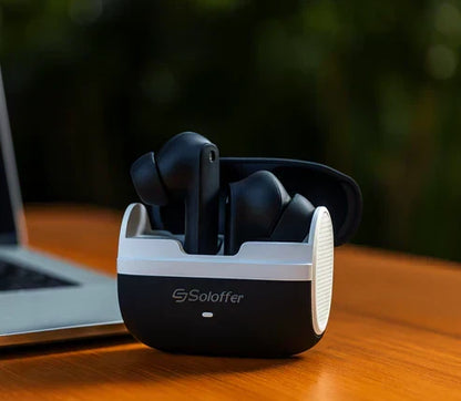 Solo True Wireless Stereo Earbuds 🎧 – Deep Bass | Type-C Fast Charging | Bluetooth 5.3